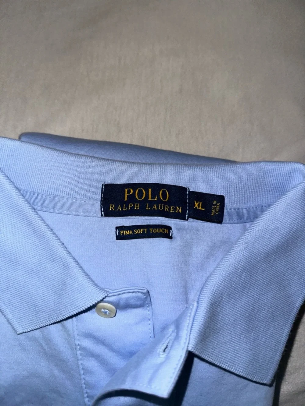 Polo by Ralph Lauren Light Blue Pima Soft Touch Polo